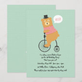 Fietsende Beer Uitnodiging (Voorkant / Achterkant)