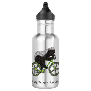 Fietsende honingdas waterfles