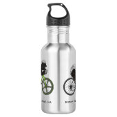 Fietsende honingdas  waterfles  (Achterkant)