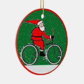 Fietsende Kerstman Verzamelaars Keramische Versier Keramisch Ornament (Rechts)
