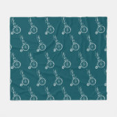 Fietsende Kikker Fleece Deken (Voorkant (Horizontaal))