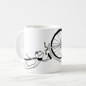 Fietsende Kikker Koffiemok (Voorkant links)