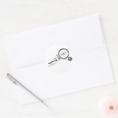 Fietsende Kikker Ronde Sticker (Envelop)