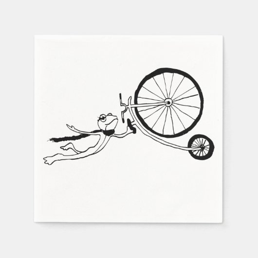 Fietsende Kikker Servet (Voorkant)