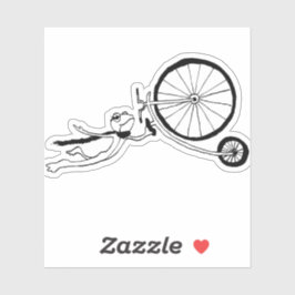 Fietsende Kikker Sticker