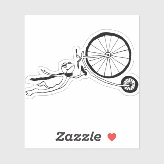 Fietsende Kikker Sticker (Vel)