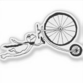 Fietsende Kikker Sticker (Voorkant)
