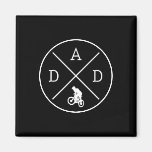 Fietsende Papa Mountainbike Fietsen Vaderdag Magneet