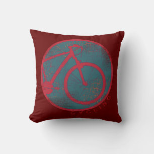 fietsende rode fiets kussen