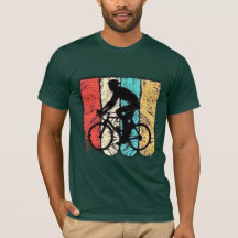 Fietsende Silhouette Retro | Abstracte Vintage Fie
