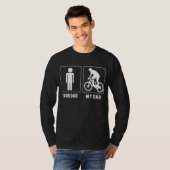 Fietsende vader, je vader - grappige fietsliefhebb t-shirt (Voorkant volledig)