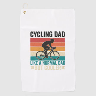 Fietsende Vader Vintage Biker Vader T-Shirt Ontwer Golfhanddoek