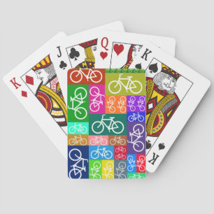 Fietsendek van kaarten die kaarten afspelen
