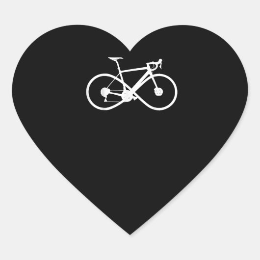 Fietsenfiets Infinity Road Bike Racing Cyclist Hart Sticker (Voorkant)