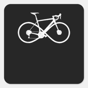 Fietsenfiets Infinity Road Bike Racing Cyclist Vierkante Sticker