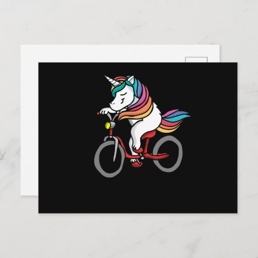 Fietsenfiets Unicorn Briefkaart (Voorkant / Achterkant)