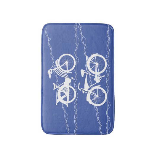 Fietsenfiets White Bath Mat (Voorkant Verticaal)