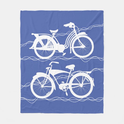 Fietsenfiets Witte flesje Fleece Deken (Voorkant)