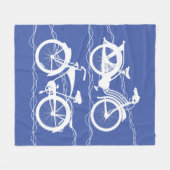 Fietsenfiets Witte flesje Fleece Deken (Voorkant (Horizontaal))