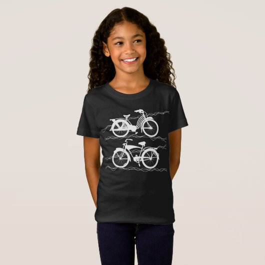 Fietsenfiets Witte T-shirt (Voorkant volledig)