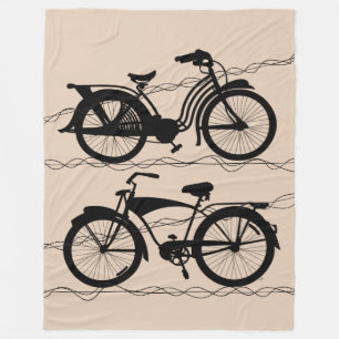 Fietsenfiets zwart 1 fleece deken