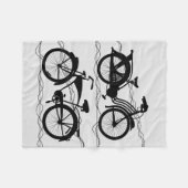 Fietsenfiets zwart 1 fleece deken (Voorkant (Horizontaal))