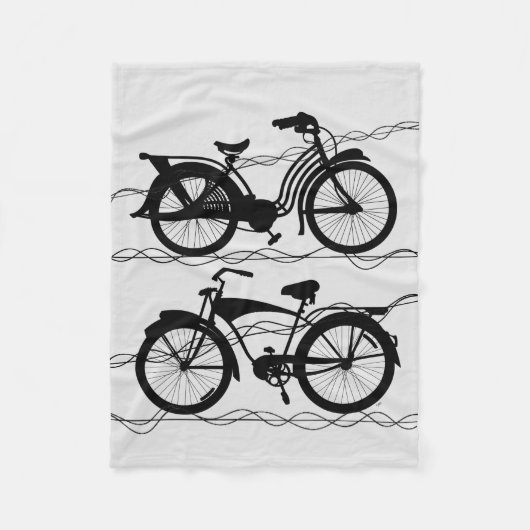 Fietsenfiets zwart 1 fleece deken (Voorkant)