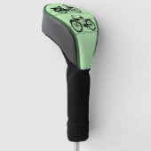 Fietsenfiets zwart 1 golfheadcover (Schuin)