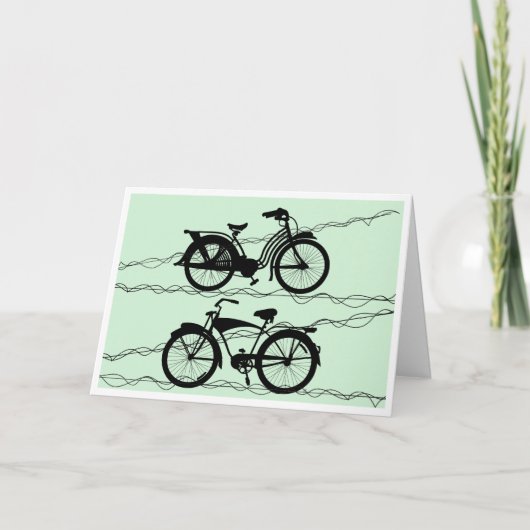 Fietsenfiets zwart 1 kaart (Voorkant)