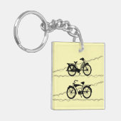 Fietsenfiets zwart 1 sleutelhanger (Voorkant Links)