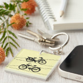 Fietsenfiets zwart 1 sleutelhanger (Voorkant Rechts)