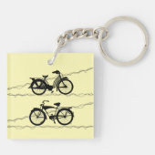 Fietsenfiets zwart 1 sleutelhanger (Achterkant)