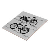 Fietsenfiets zwart 1 tegeltje (Zijkant)