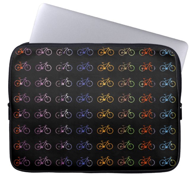 fietsenfietsenfietsenfietser met pedaalaandrijving laptop sleeve (Voorkant)
