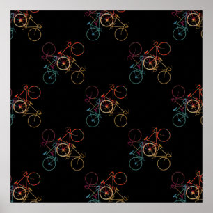 fietsenfietsenfietsenfietser met pedaalaandrijving poster