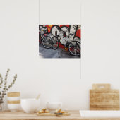 Fietsengraffiti - Poster (Keuken)