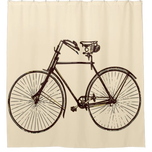 fietsenhavermout crème bruin douchgordijn douchegordijn (Voorkant)