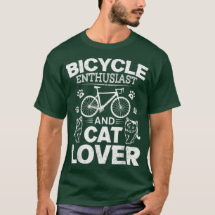 Fietsenliefhebber en kat Lover Mountain Biking C T-shirt