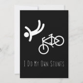 fietsenliefhebber - ik doe mijn eigen stunts bmx - bedankkaart (Voorkant)