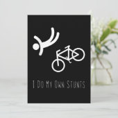 fietsenliefhebber - ik doe mijn eigen stunts bmx - bedankkaart (Staand voorkant)