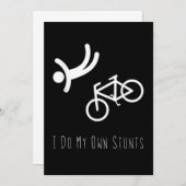 fietsenliefhebber - ik doe mijn eigen stunts bmx - bedankkaart (Voorkant / Achterkant)