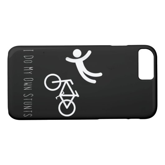 fietsenliefhebber - ik doe mijn eigen stunts bmx - Case-Mate iPhone case (Achterkant (Horizontaal))