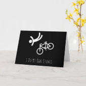 fietsenliefhebber - ik doe mijn eigen stunts bmx - kaart (Gele Bloem)