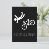 fietsenliefhebber - ik doe mijn eigen stunts bmx - RSVP kaartje (Staand voorkant)