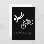 fietsenliefhebber - ik doe mijn eigen stunts bmx - RSVP kaartje (Voorkant / Achterkant)
