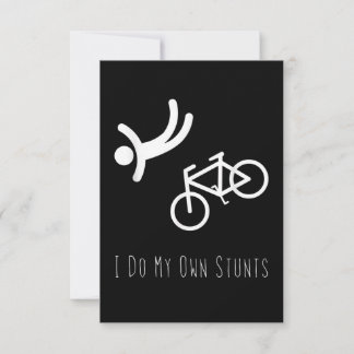 fietsenliefhebber - ik doe mijn eigen stunts bmx - RSVP kaartje