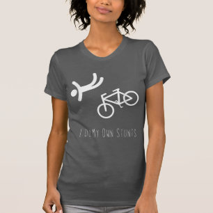 fietsenliefhebber - ik doe mijn eigen stunts bmx - t-shirt