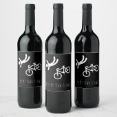 fietsenliefhebber - ik doe mijn eigen stunts bmx - wijn etiket (Flessen)