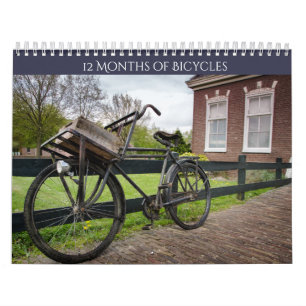 fietsenlijst met twee pagina's kalender