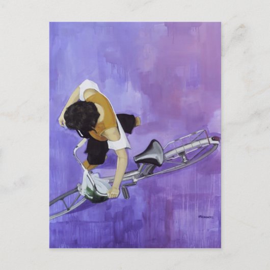 Fietsenmeisje Briefkaart (Voorkant)